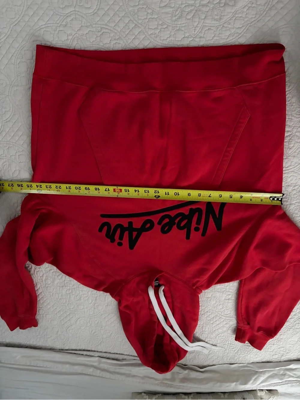 Nike Red Crewneck Hoodie with Black Nike Air Script